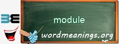 WordMeaning blackboard for module